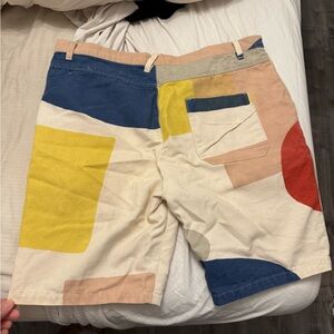 Folk Multicolor Patchwork Men's Shorts